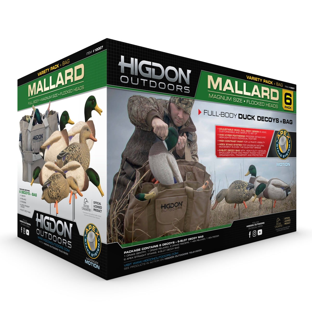 Magnum Full-Body Mallard Variety Pk, Flocked Heads (6pk)