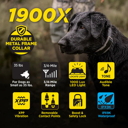 1900X Remote Dog Trainer 1-Dog Unit