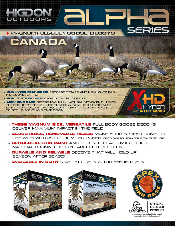 Alpha Magnum Full-Body Variety Pack, Canada , Flocked Heads (6pk)