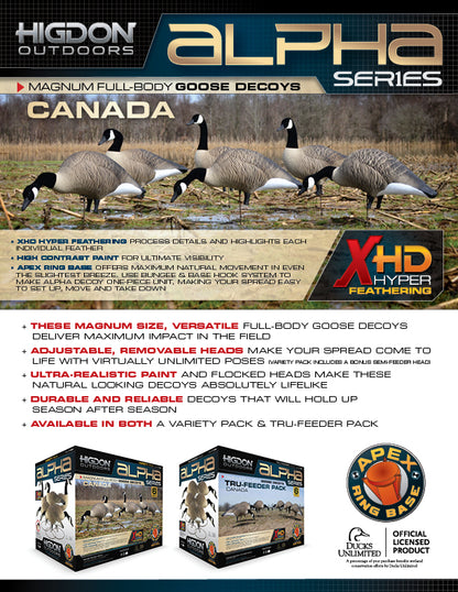 Alpha Magnum Full-Body Variety Pack, Canada , Flocked Heads (6pk)