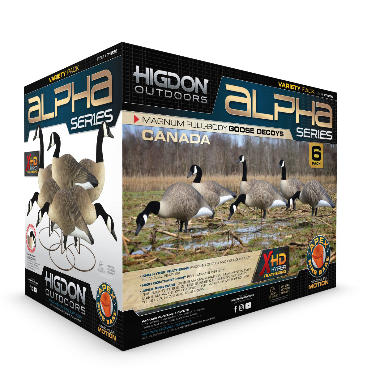 Alpha Magnum Full-Body Variety Pack, Canada , Flocked Heads (6pk)