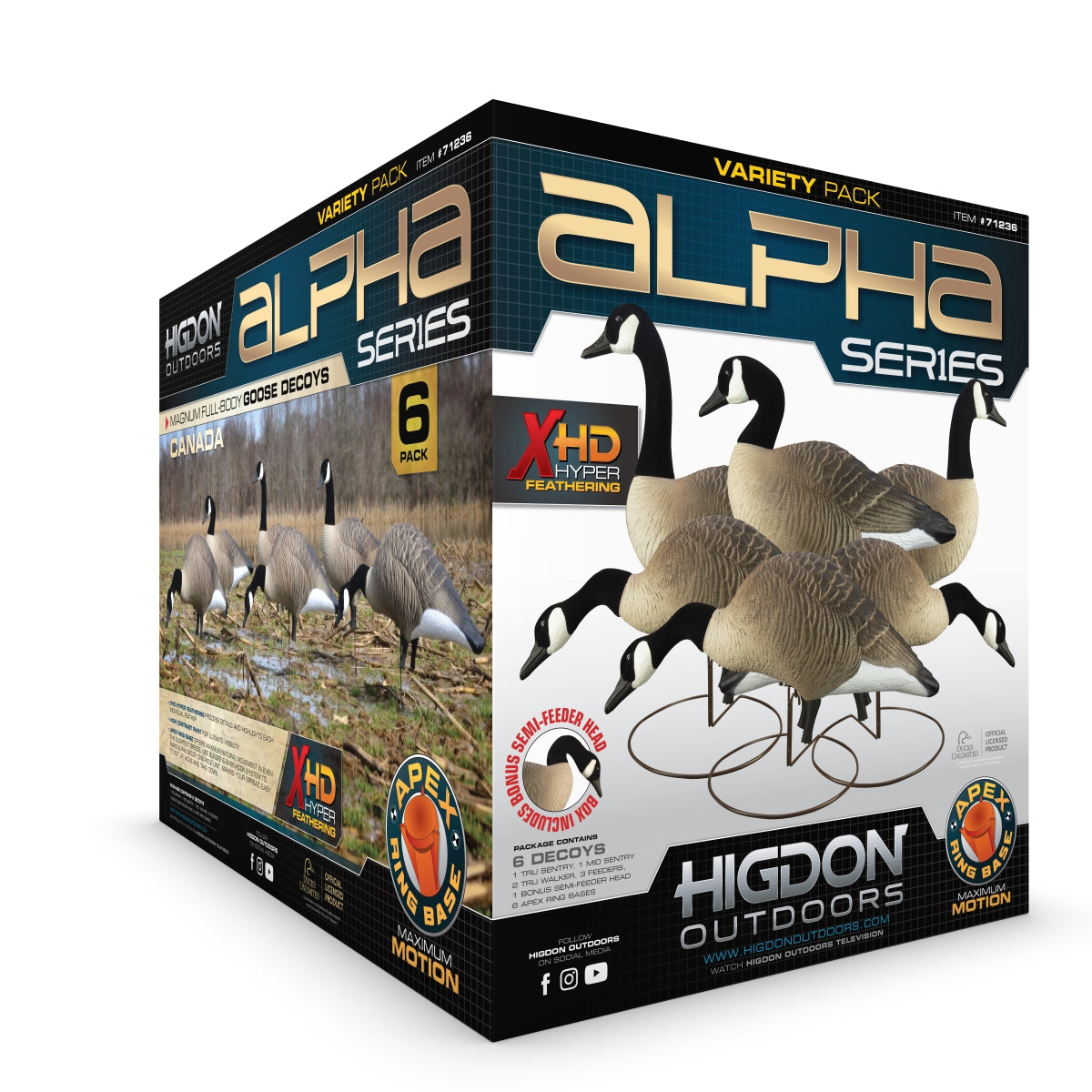 Alpha Magnum Full-Body Variety Pack, Canada , Flocked Heads (6pk)